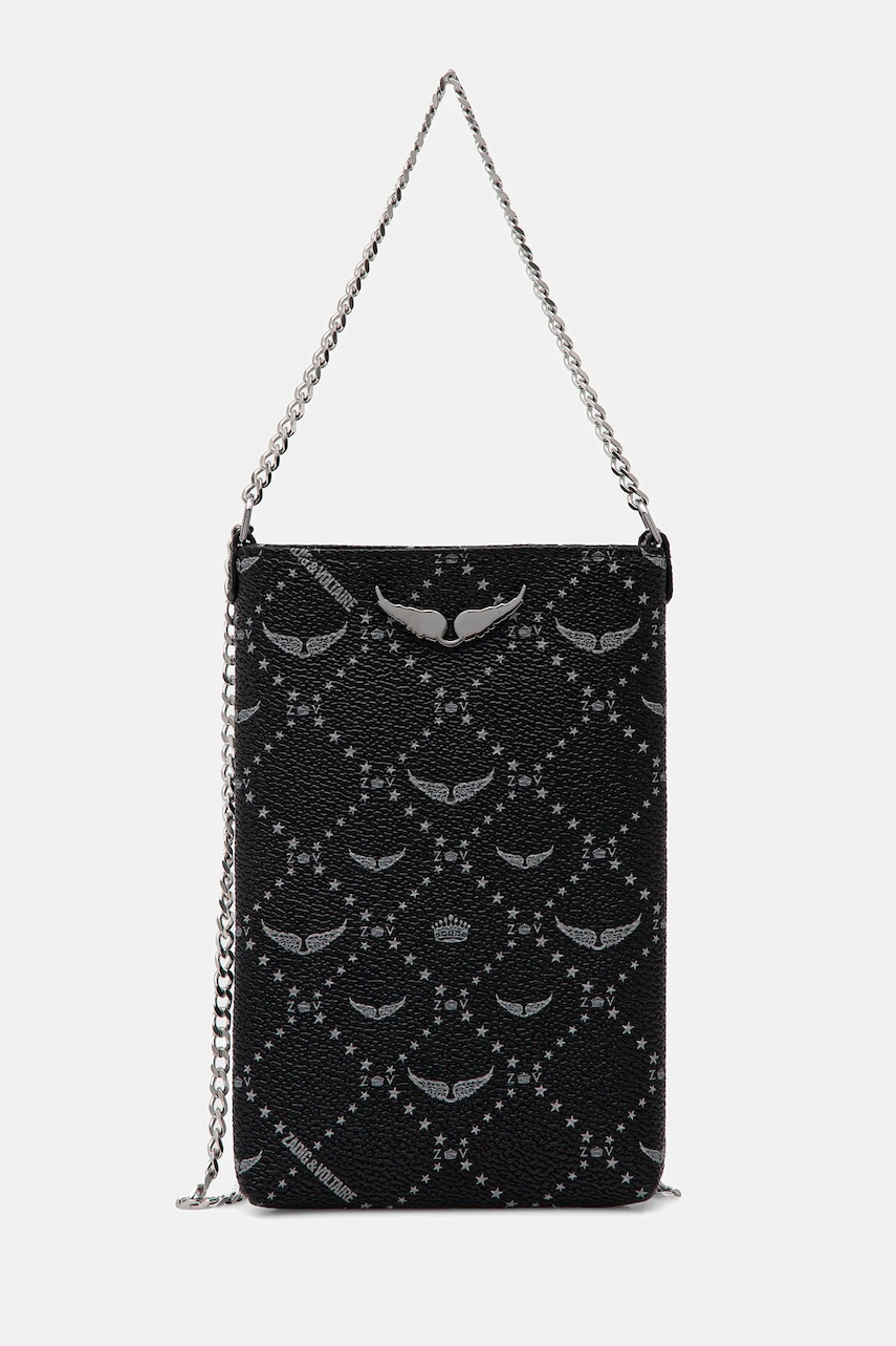 ZADIG&VOLTAIRE carcasă de telefon cu portofel culoarea negru LWSG03647