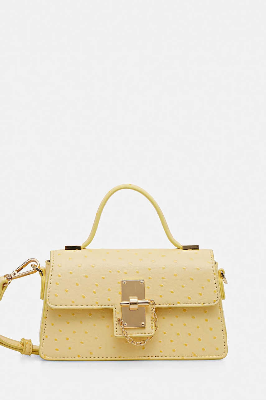 Aldo geantă CALLUNA culoarea galben, 13989475