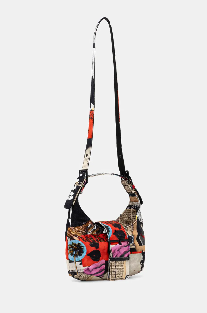 Хлопковая сумка Desigual COLLAGE LACROIX цвет чёрный 25SAXA16 Хлопковая сумка Desigual COLLAGE LACROIX цвет чёрный 25SAXA16