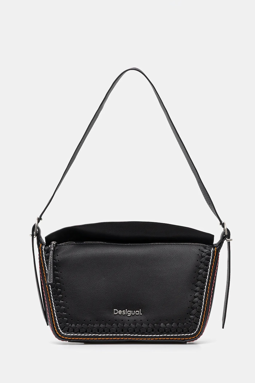 Desigual poseta TRAMA MUNICH culoarea negru, 25SAXP52 Desigual poseta TRAMA MUNICH culoarea negru, 25SAXP52