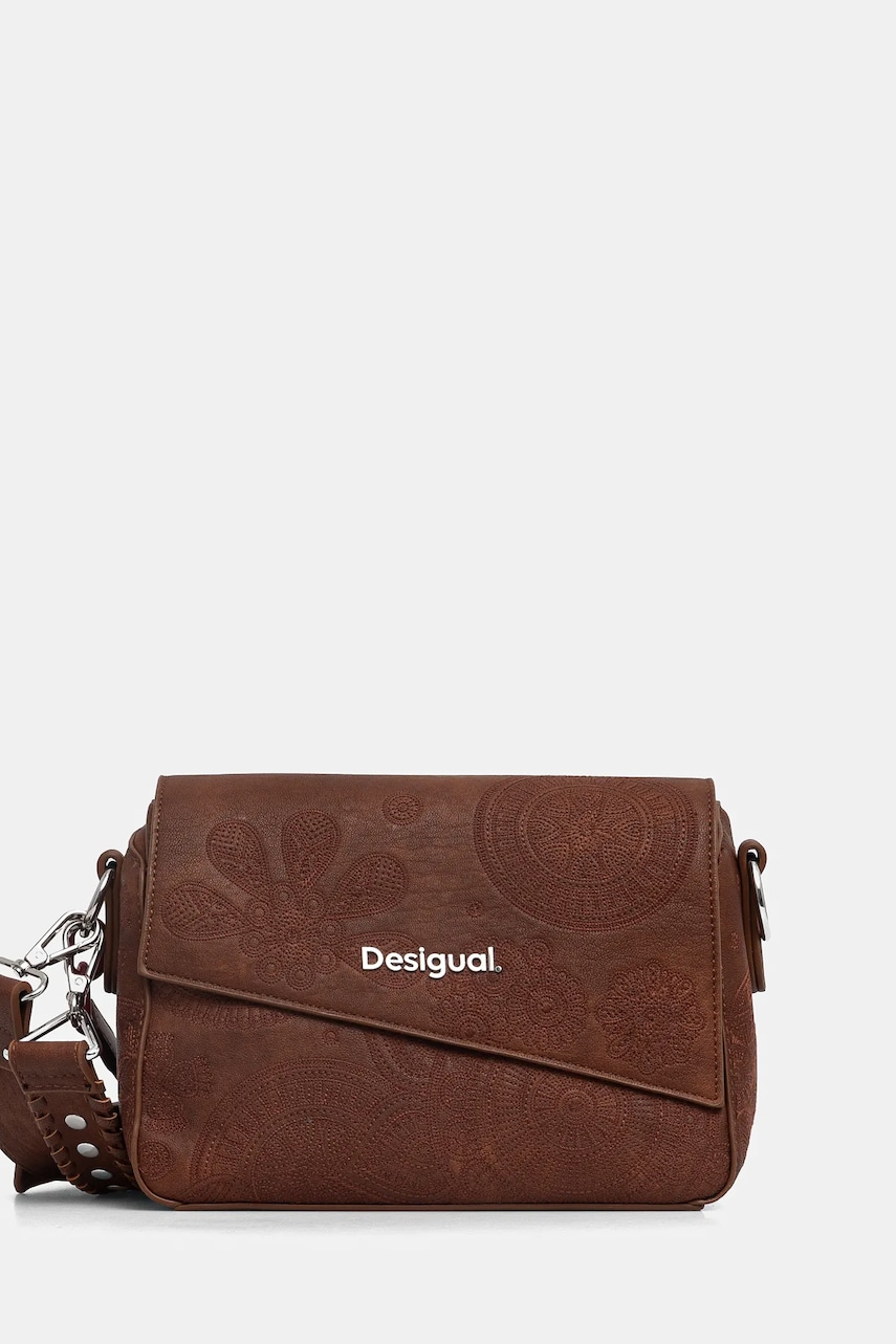 Desigual poseta DEJAVU PHUKET MINI culoarea maro, 25SAXP53 Desigual poseta DEJAVU PHUKET MINI culoarea maro, 25SAXP53