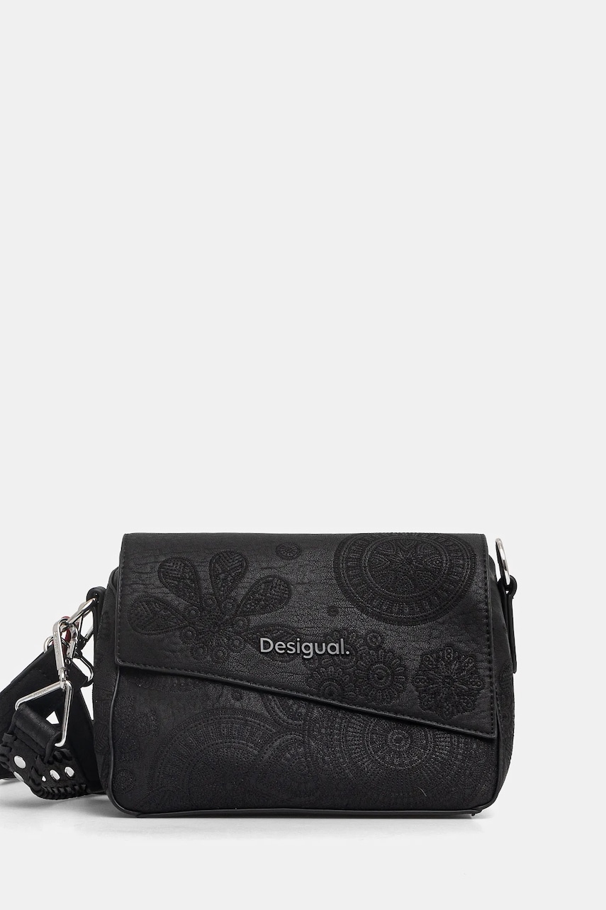 Desigual poseta DEJAVU PHUKET MINI culoarea negru, 25SAXP53 Desigual poseta DEJAVU PHUKET MINI culoarea negru, 25SAXP53