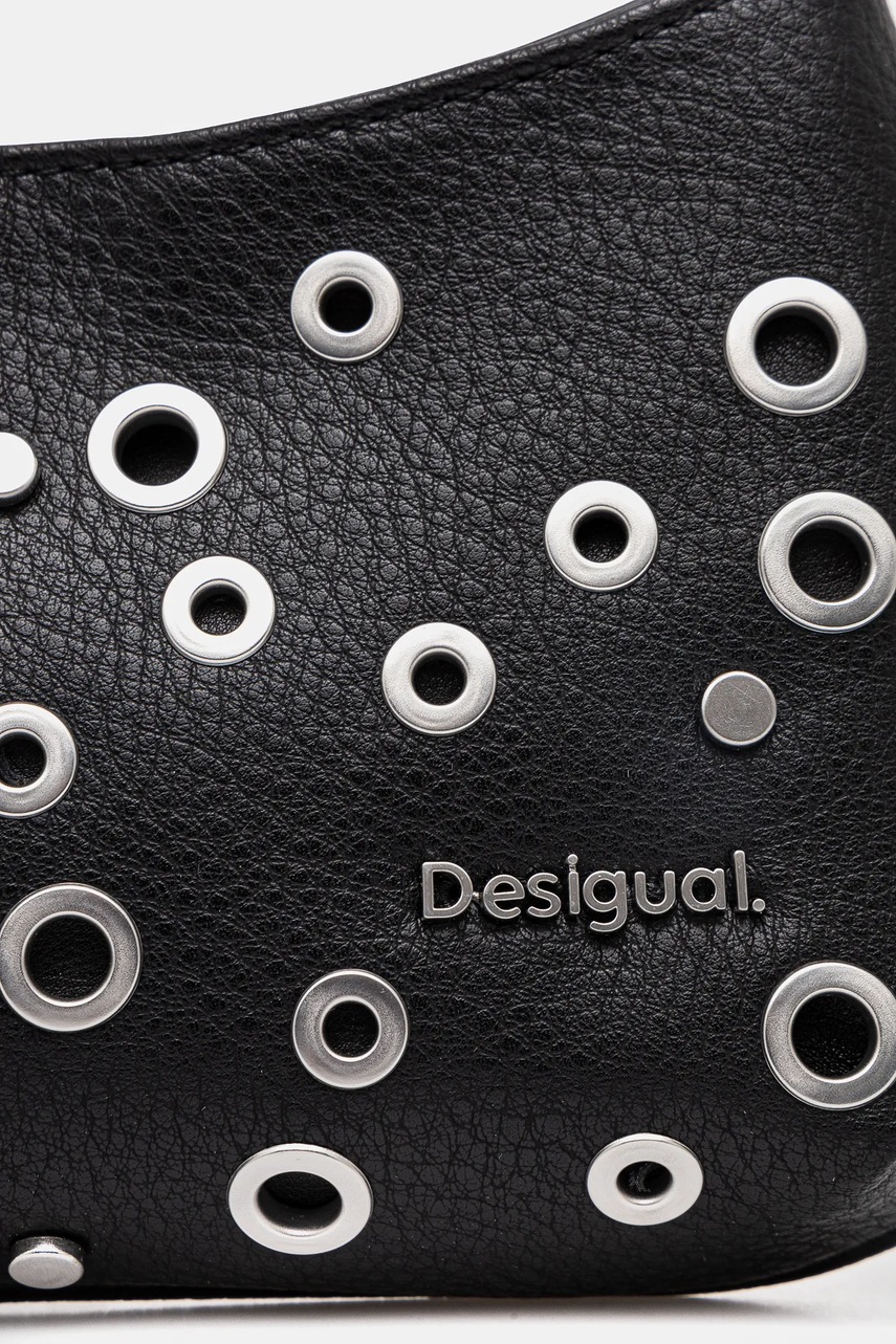 Τσάντα Desigual REBEL ALSACIA BLACK χρώμα: μαύρο, 25SAXP70 φωτογραφία