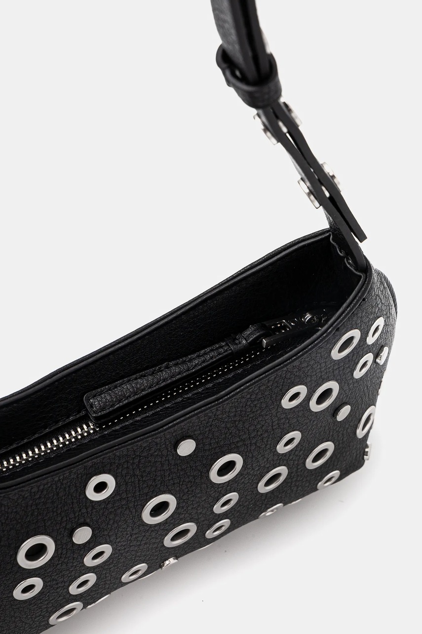 Τσάντα Desigual REBEL ALSACIA BLACK χρώμα: μαύρο, 25SAXP70 φωτογραφία