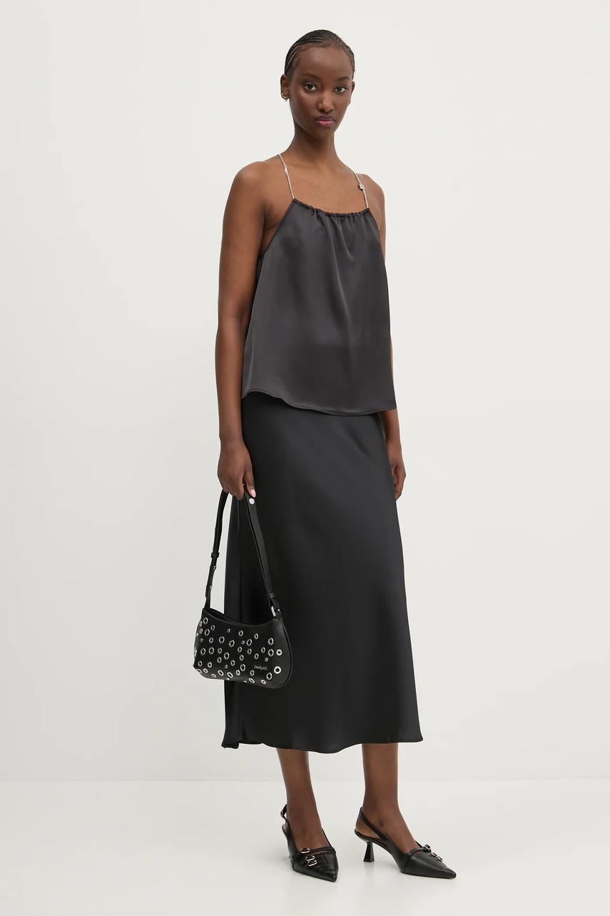 Τσάντα Desigual REBEL ALSACIA BLACK χρώμα: μαύρο, 25SAXP70 φωτογραφία