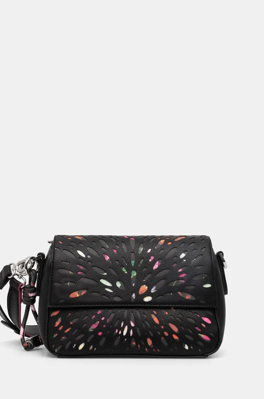 Desigual poseta BLACKWELL PHUKET MINI culoarea negru, 25SAXP90 Desigual poseta BLACKWELL PHUKET MINI culoarea negru, 25SAXP90