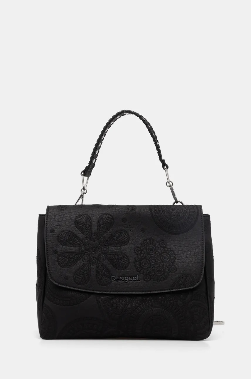 Desigual poseta DEJAVU POSADAS culoarea negru, 25SAXPA8 Desigual poseta DEJAVU POSADAS culoarea negru, 25SAXPA8