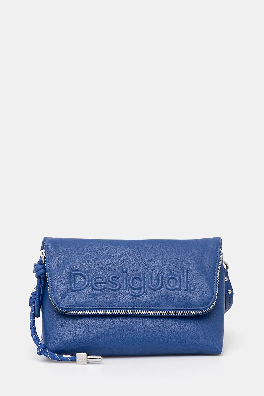 Desigual poseta HALF VENECIA 3.0 FANT culoarea albastru marin, 25SAXPBB Desigual poseta HALF VENECIA 3.0 FANT culoarea albastru marin, 25SAXPBB