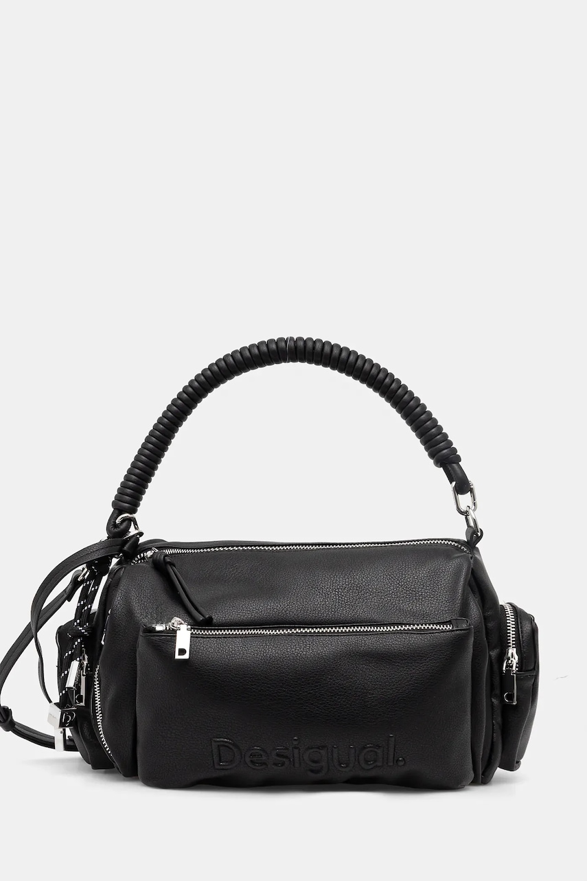 Desigual poseta HALF HABANA BLACK culoarea negru, 25SAXPBJ Desigual poseta HALF HABANA BLACK culoarea negru, 25SAXPBJ