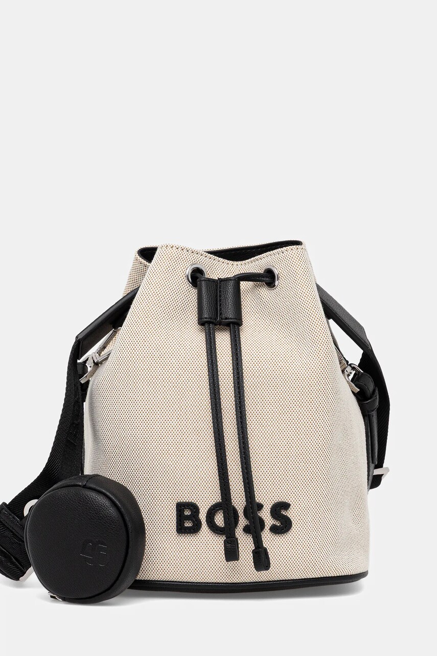 BOSS poșetă culoarea bej, 50541492