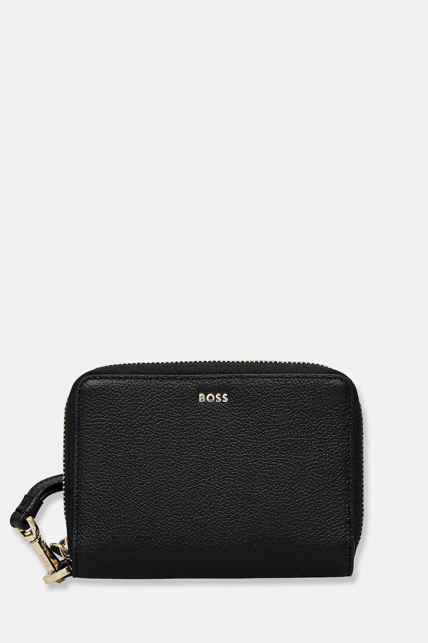 Kožené pouzdro na karty BOSS černá barva, 50543476