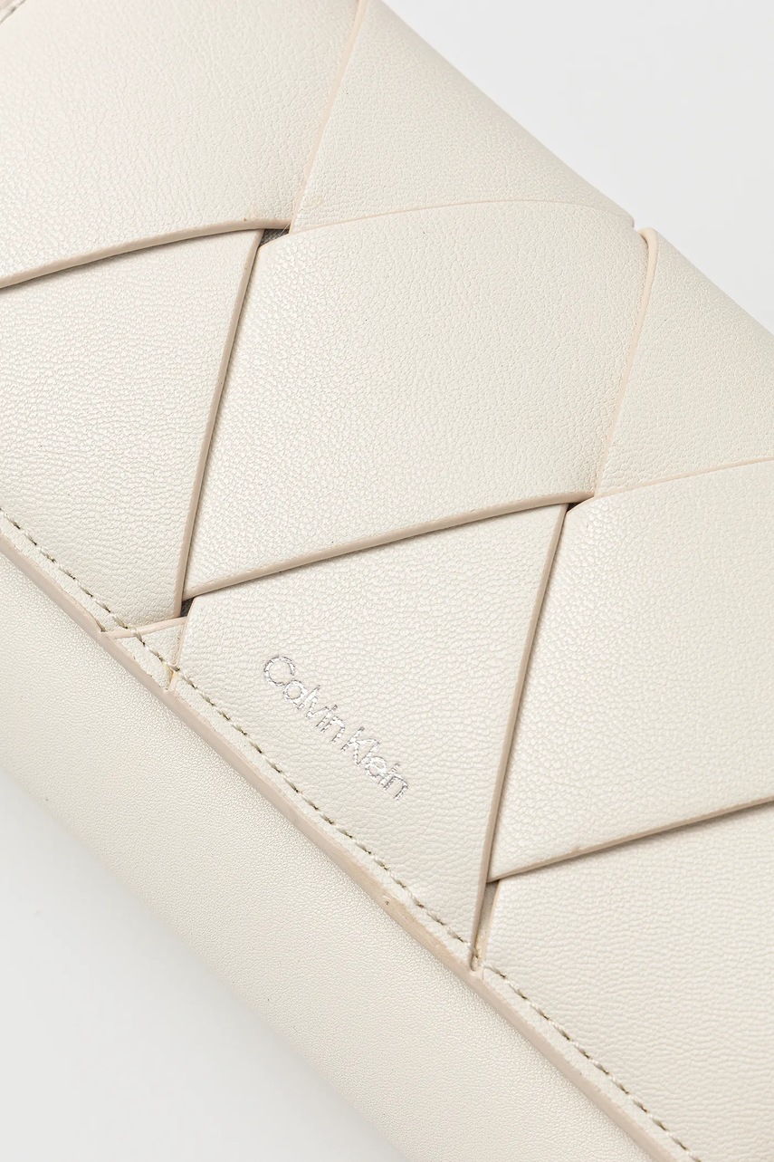 Τσάντα Calvin Klein χρώμα: μπεζ, K60K612970 φωτογραφία