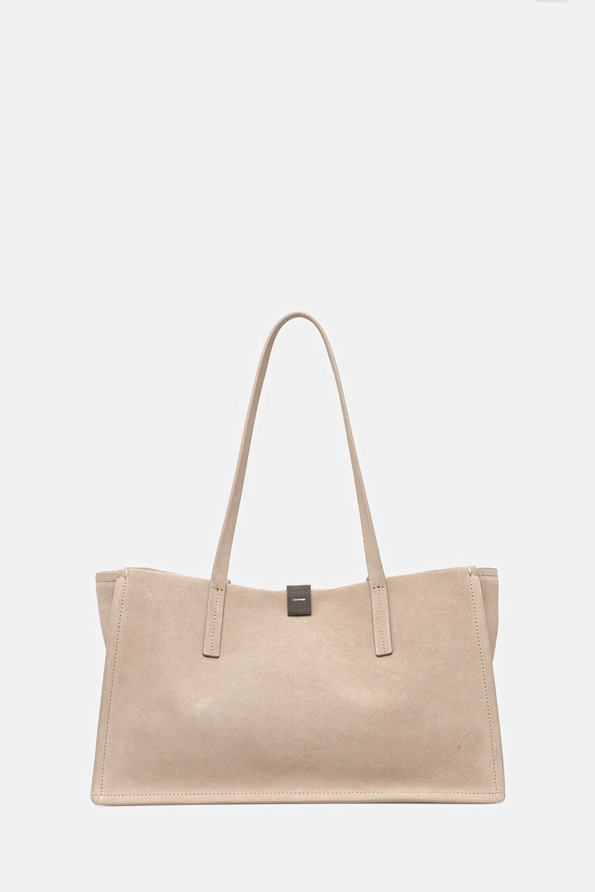 Levně Kabelka Calvin Klein béžová barva, K60K612982