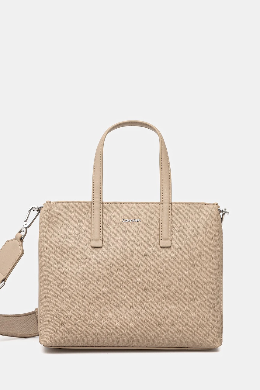 Levně Kabelka Calvin Klein béžová barva, K60K613023