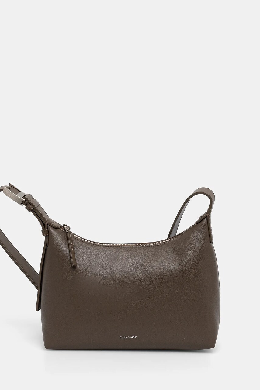 Levně Kabelka Calvin Klein hnědá barva, K60K613028