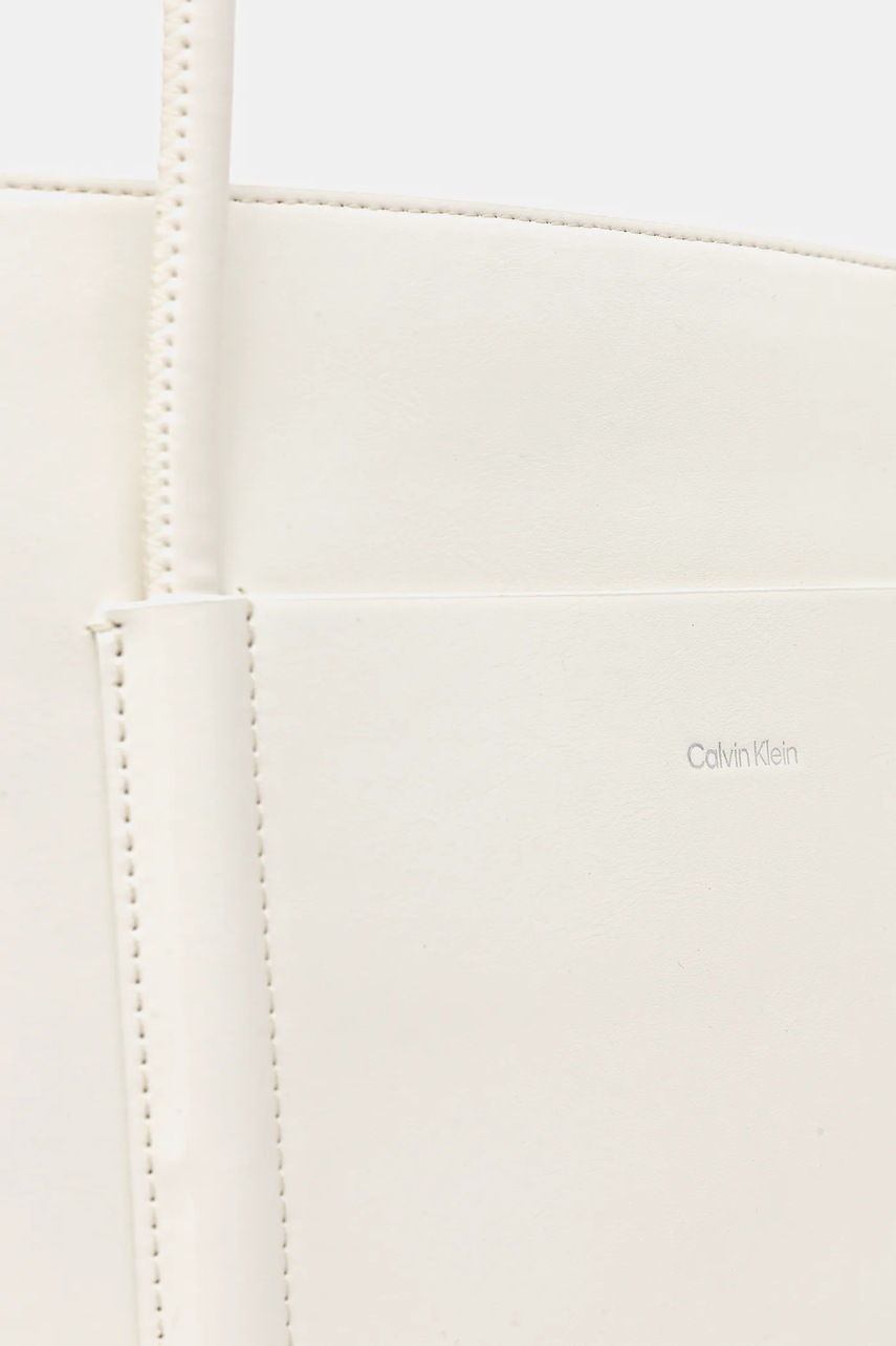 Τσάντα Calvin Klein χρώμα: μπεζ, K60K613110 φωτογραφία