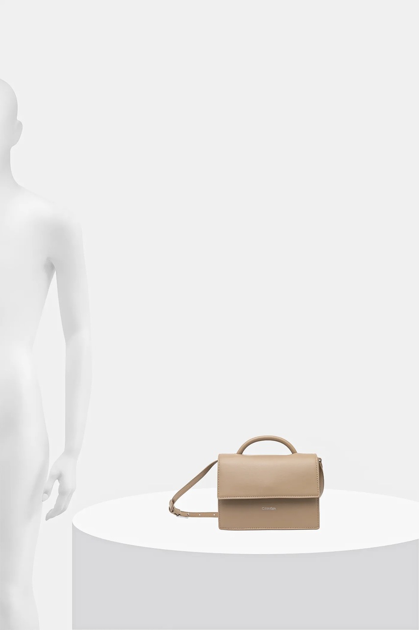 Τσάντα Calvin Klein χρώμα: μπεζ, K60K613162 φωτογραφία