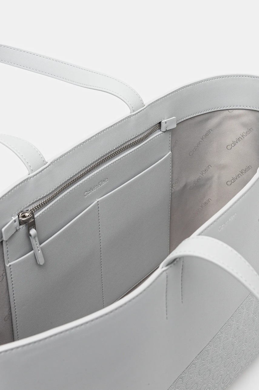 Τσάντα Calvin Klein χρώμα: γκρι, K60K613166 φωτογραφία