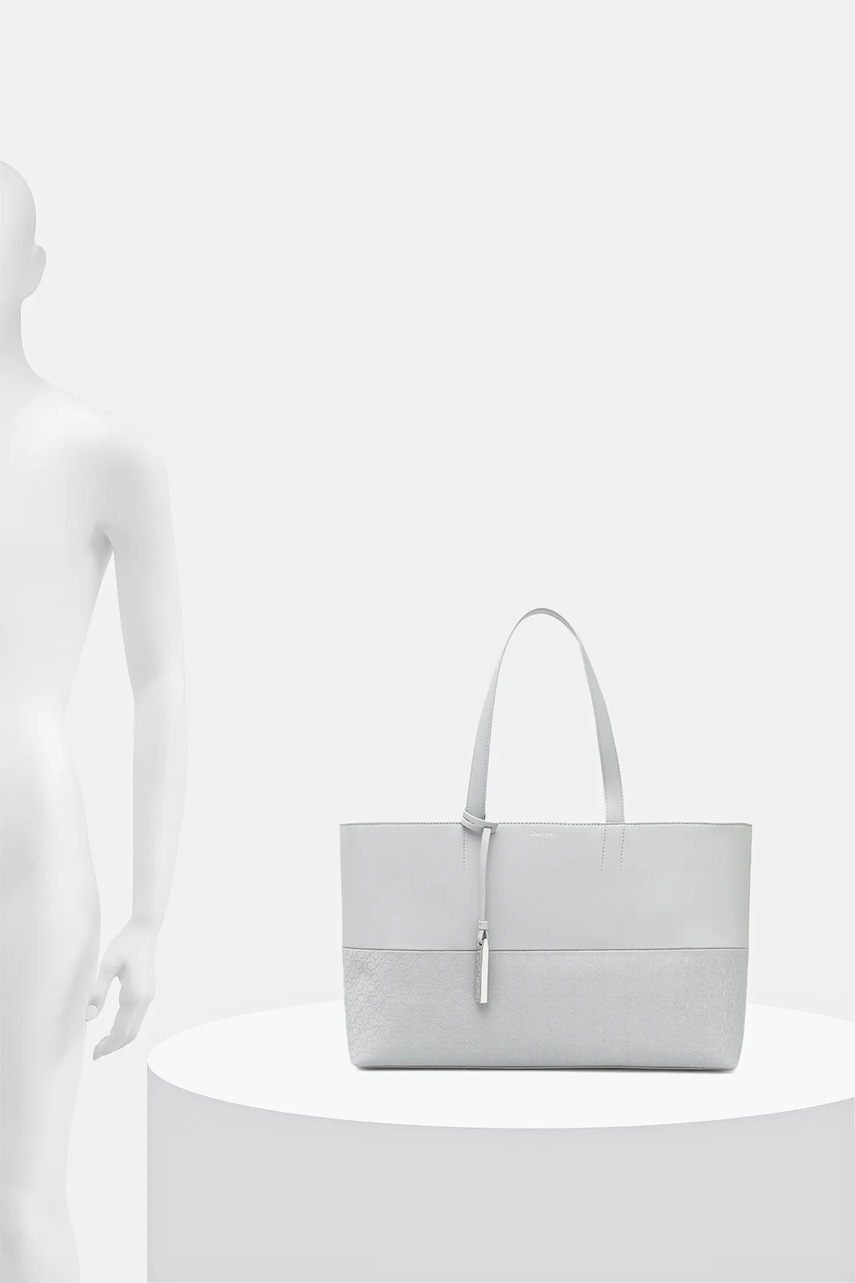 Τσάντα Calvin Klein χρώμα: γκρι, K60K613166 φωτογραφία