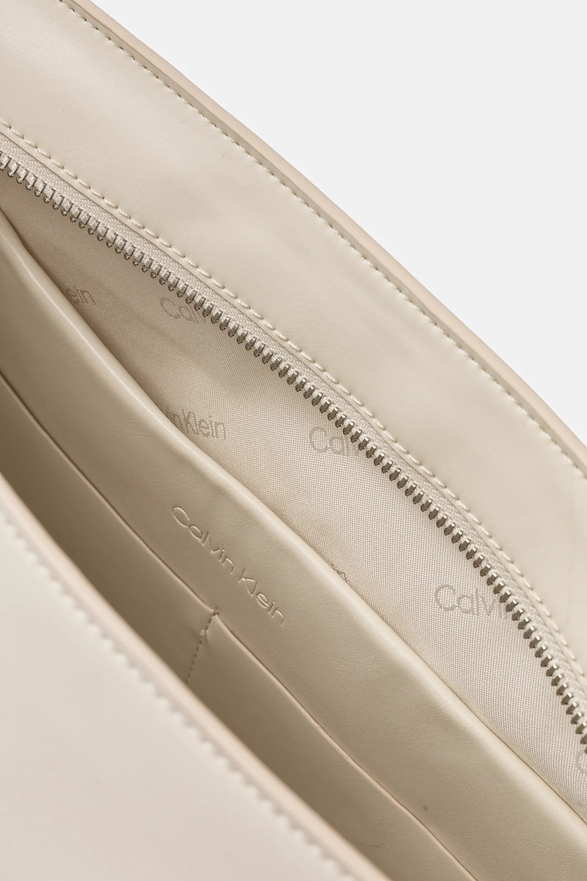 Τσάντα Calvin Klein χρώμα: μπεζ, K60K613172 φωτογραφία