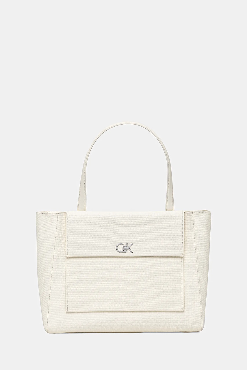 Levně Kabelka Calvin Klein béžová barva, K60K613178
