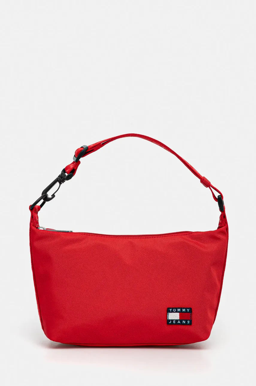 Kabelka Tommy Jeans červená barva, AW0AW17287
