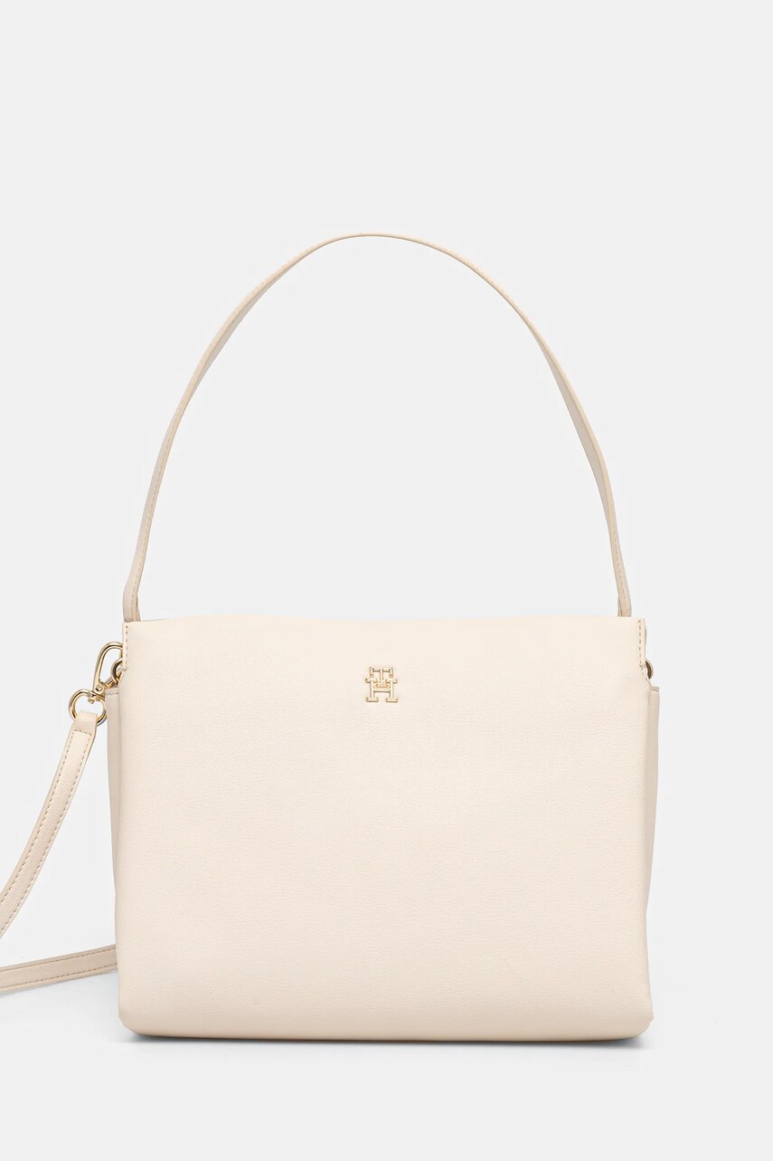 Kabelka Tommy Hilfiger béžová barva, AW0AW17173
