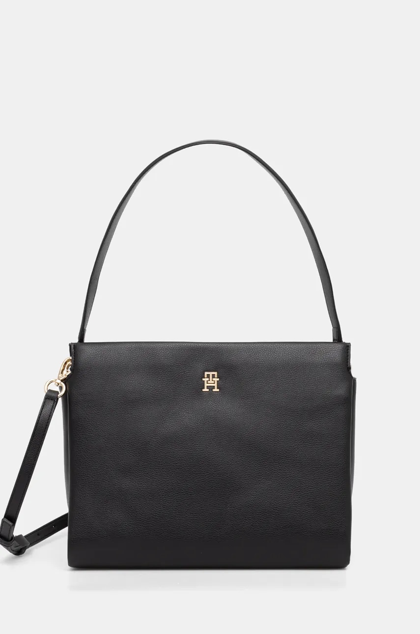 Kabelka Tommy Hilfiger černá barva, AW0AW17173