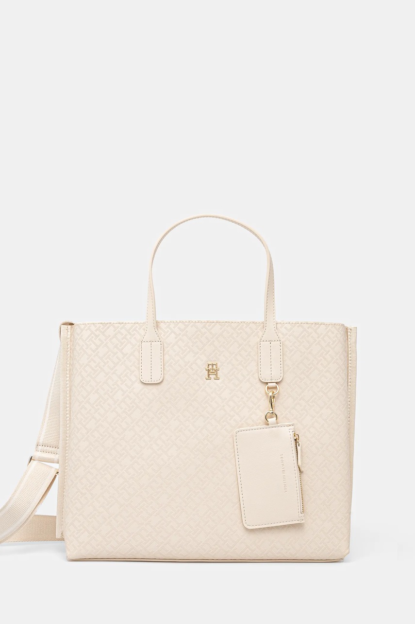Levně Kabelka Tommy Hilfiger béžová barva, AW0AW17174