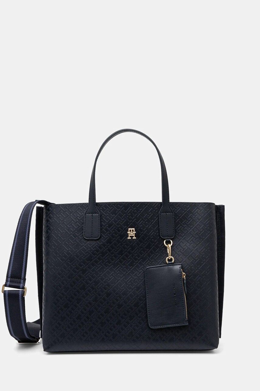 Levně Kabelka Tommy Hilfiger tmavomodrá barva, AW0AW17174