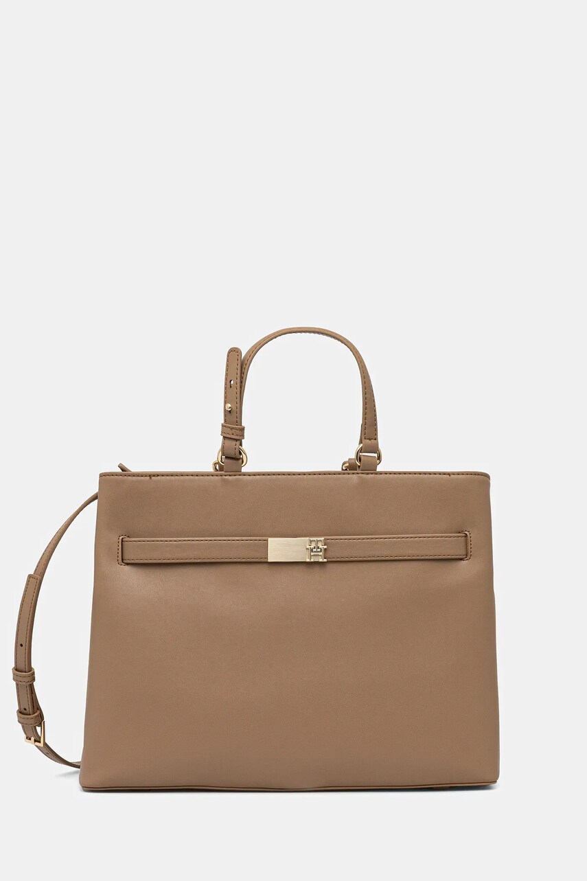 Levně Kabelka Tommy Hilfiger béžová barva, AW0AW17211