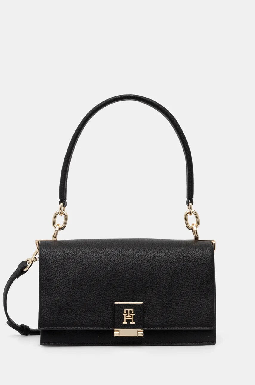 Levně Kabelka Tommy Hilfiger černá barva, AW0AW17216