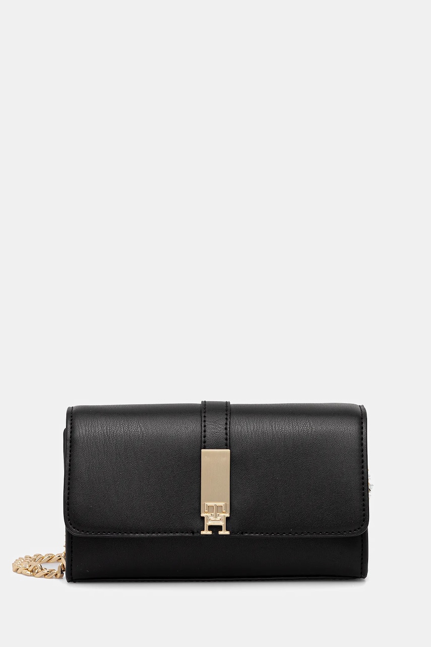 Levně Kabelka Tommy Hilfiger černá barva, AW0AW17222