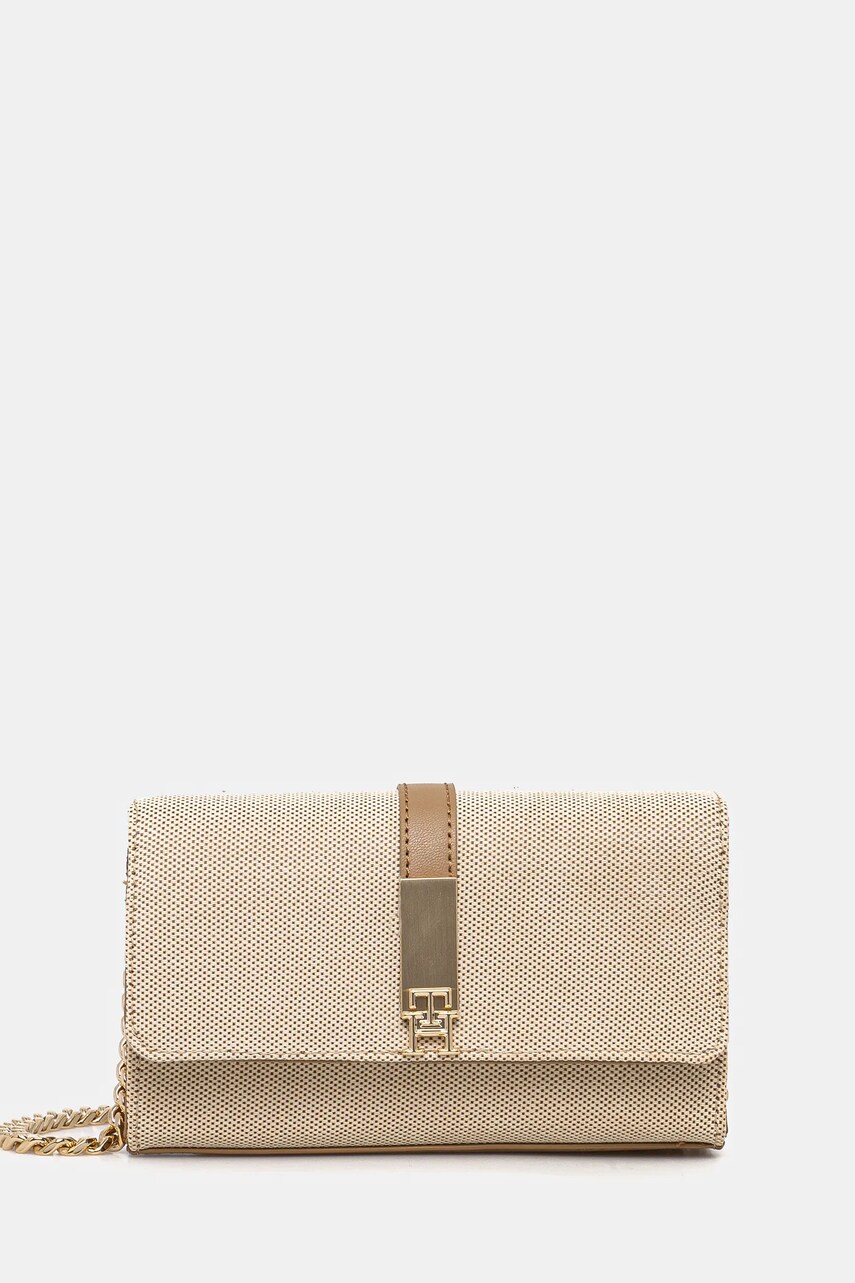 Levně Kabelka Tommy Hilfiger béžová barva, AW0AW17621