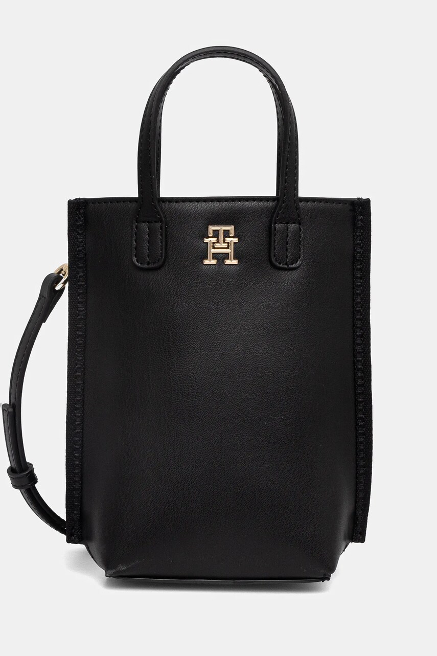 Levně Kabelka Tommy Hilfiger černá barva, AW0AW17402