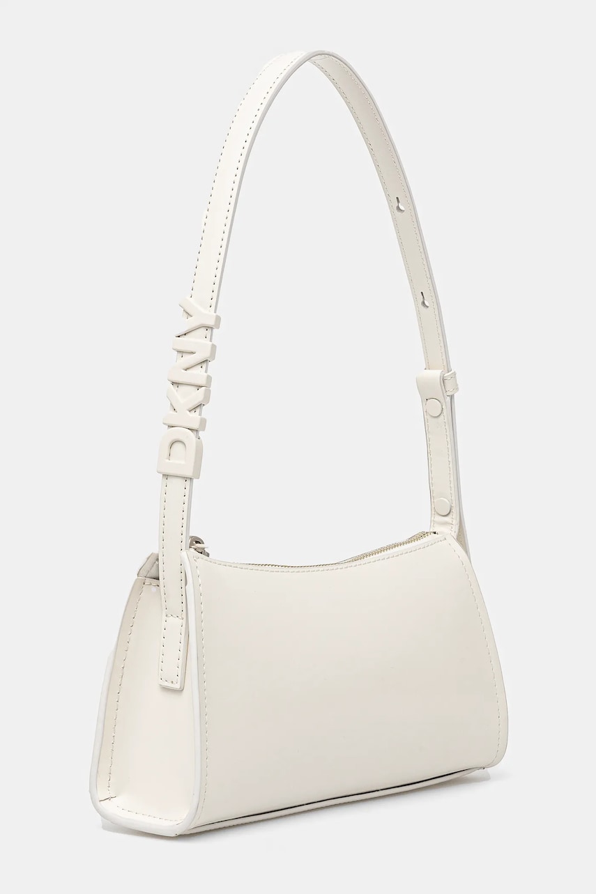 Кожаная сумочка Dkny цвет бежевый R513DG57 Кожаная сумочка Dkny цвет бежевый R513DG57