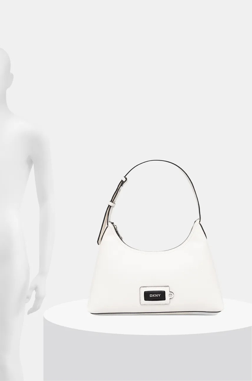 Τσάντα Dkny χρώμα: μπεζ, R513AI89 φωτογραφία