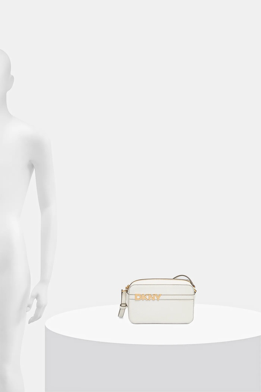 Δερμάτινη τσάντα Dkny χρώμα: μπεζ, R51E1J31 φωτογραφία