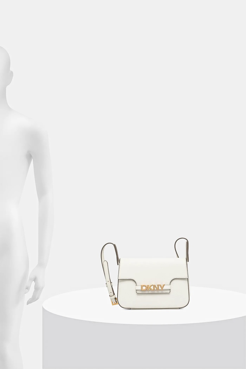 Δερμάτινη τσάντα Dkny χρώμα: μπεζ, R51E1J30 φωτογραφία