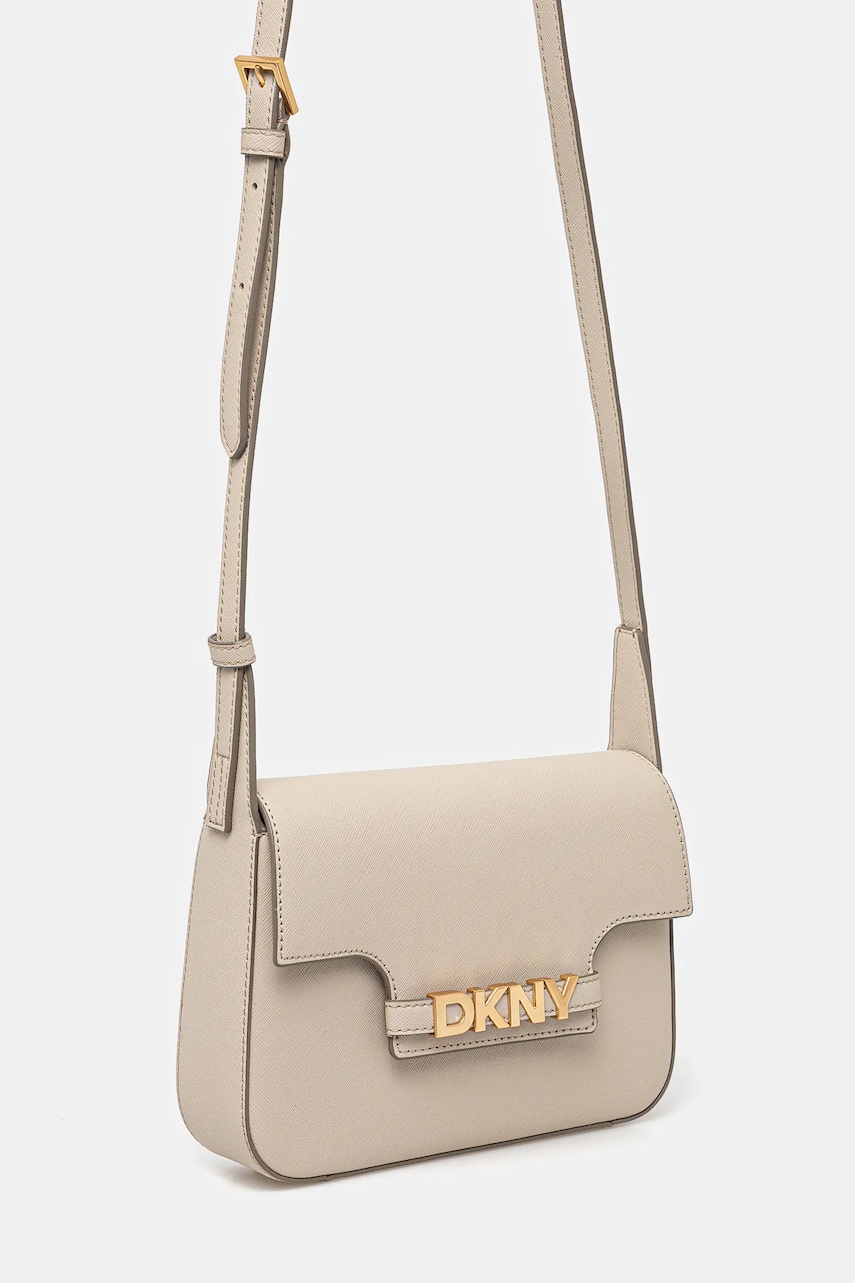 Кожаная сумочка Dkny цвет бежевый R51E1J30 Кожаная сумочка Dkny цвет бежевый R51E1J30
