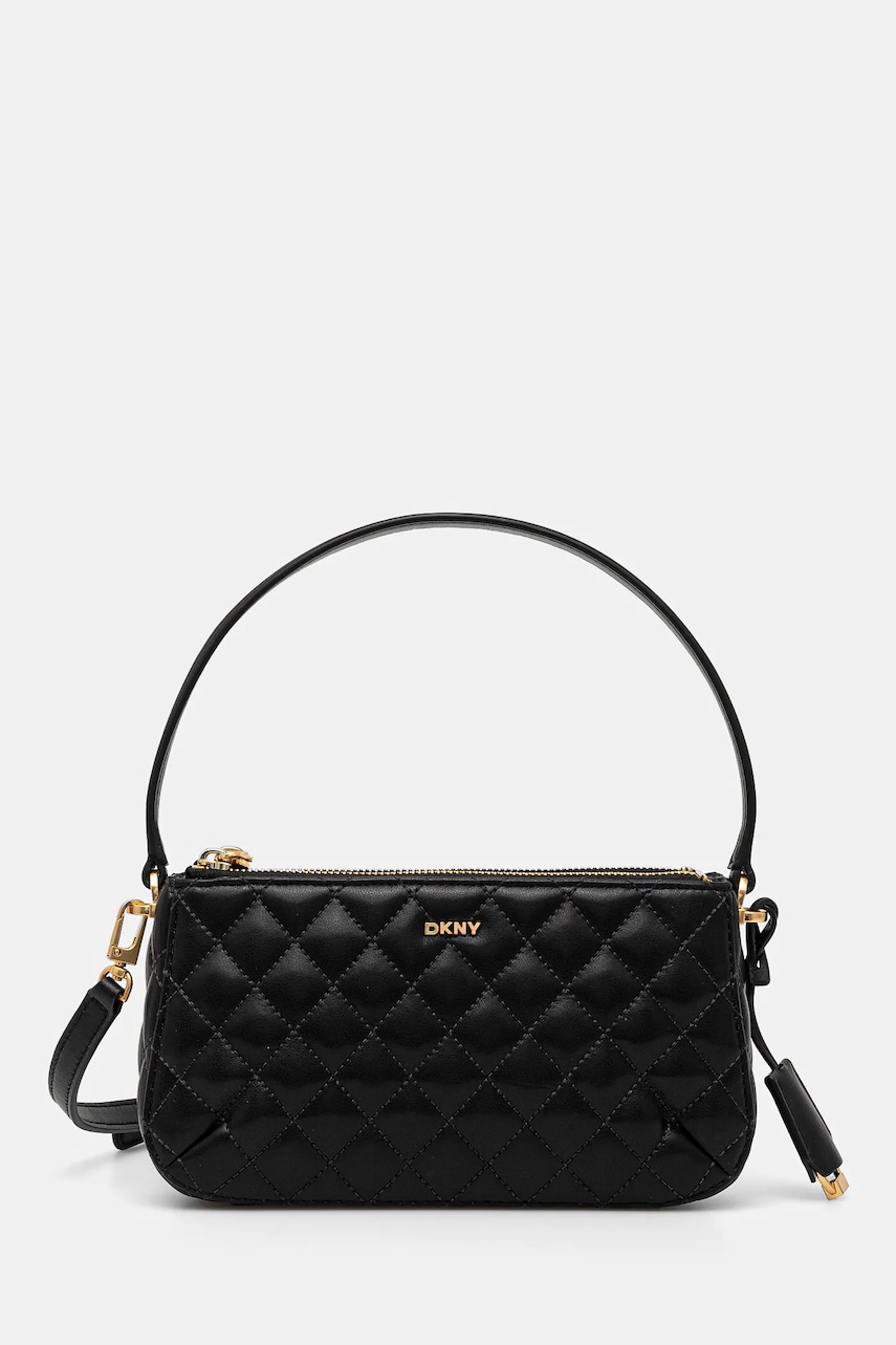 Dkny poseta de piele culoarea negru, R44EKI78