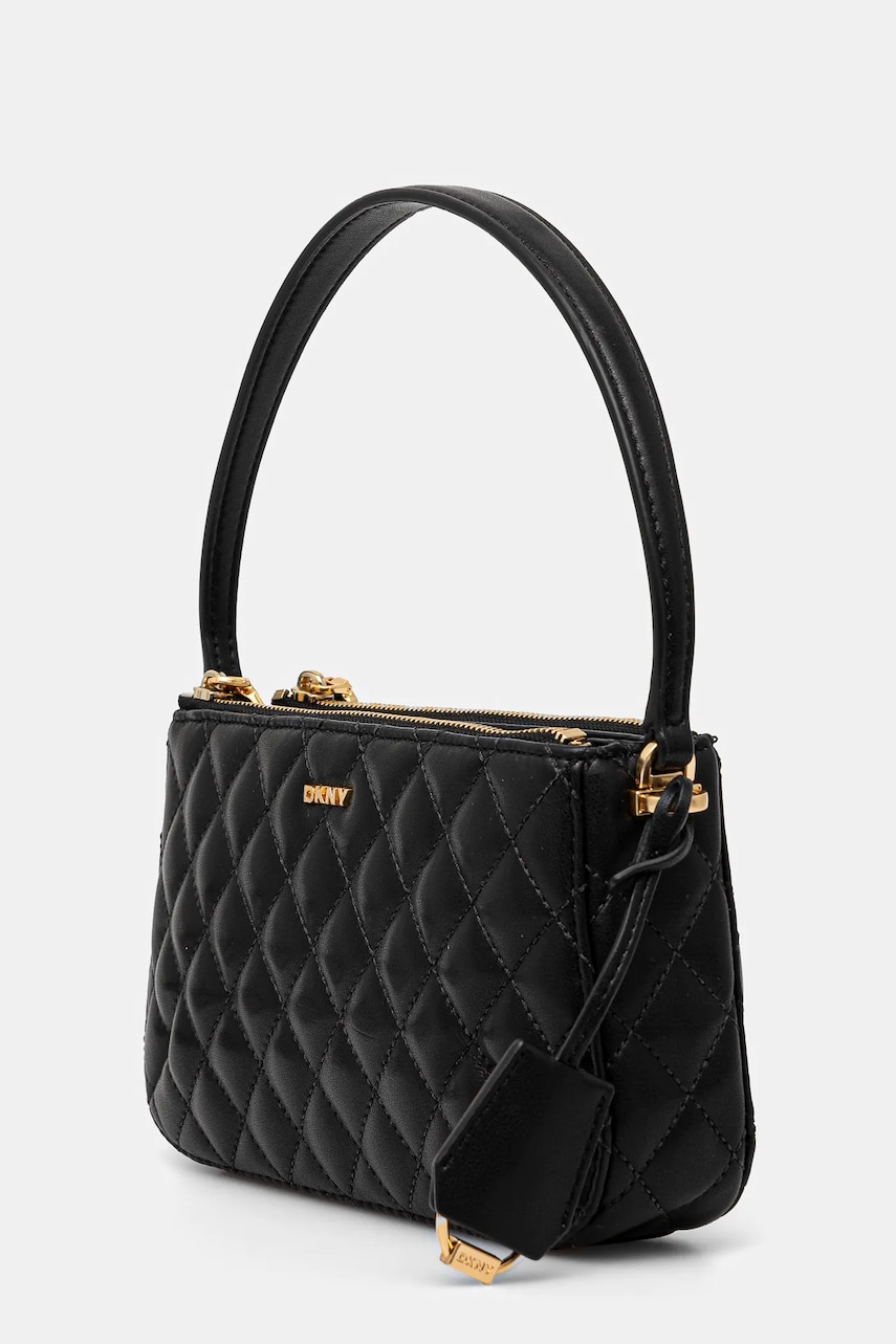 Кожаная сумочка Dkny цвет чёрный R44EKI78 Кожаная сумочка Dkny цвет чёрный R44EKI78