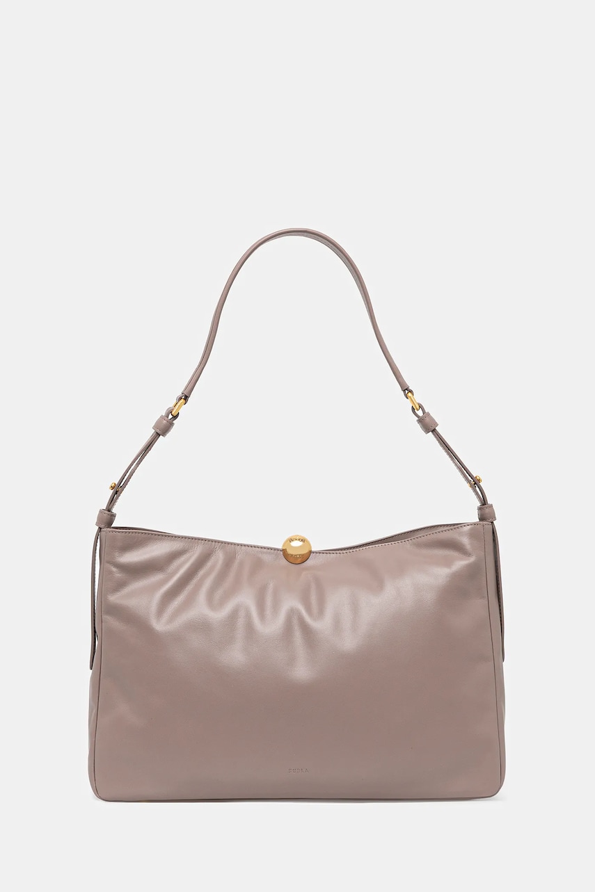Furla poșetă de piele culoarea gri, WB01365.BX3168.MA2001002