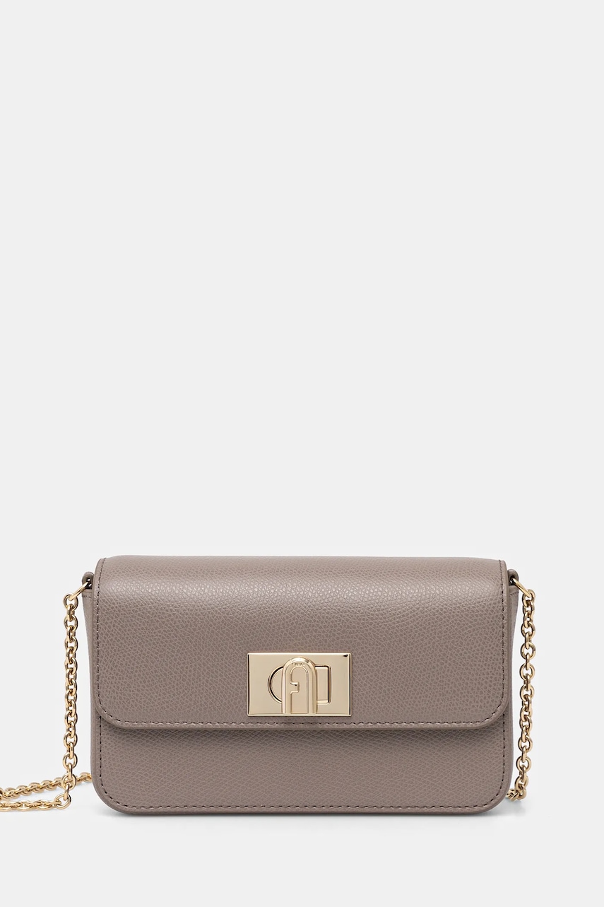 Furla poseta de piele culoarea maro, WE00265.ARE000.2572S1007