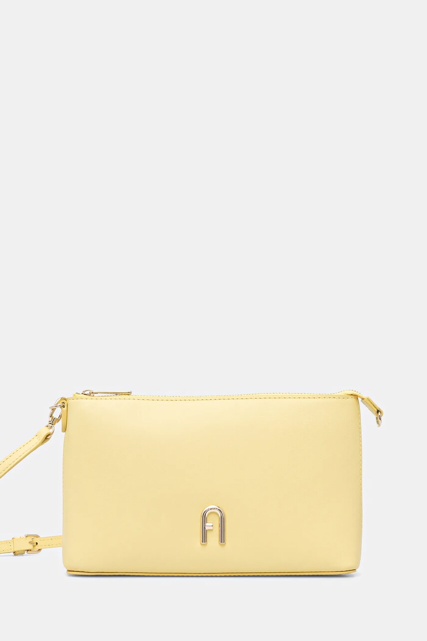 Furla poseta de piele culoarea galben, WE00615.AX0733.3684S1007