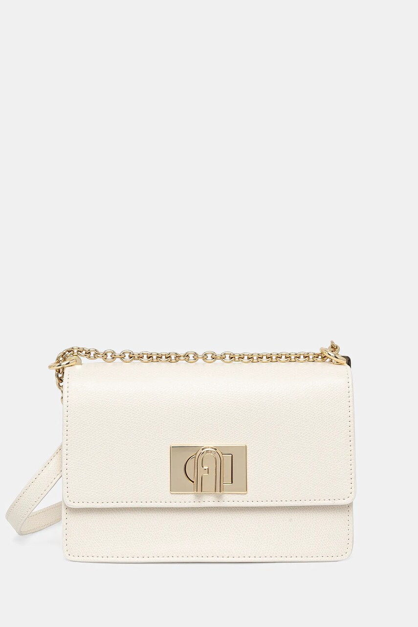 Levně Kožená kabelka Furla béžová barva, BAFKACO.ARE000.PNN001007