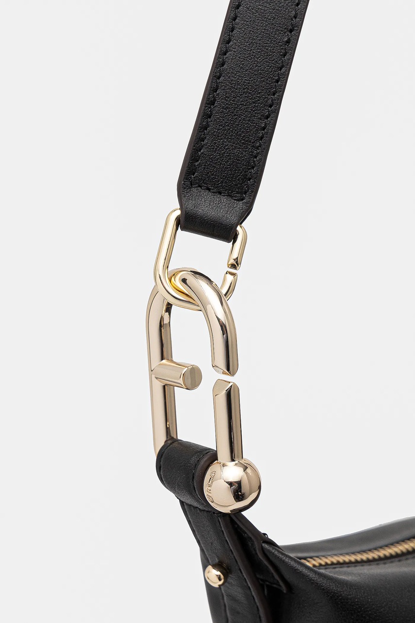 Δερμάτινη τσάντα Furla χρώμα: μαύρο, WB01656.BX2045.O60001007 φωτογραφία