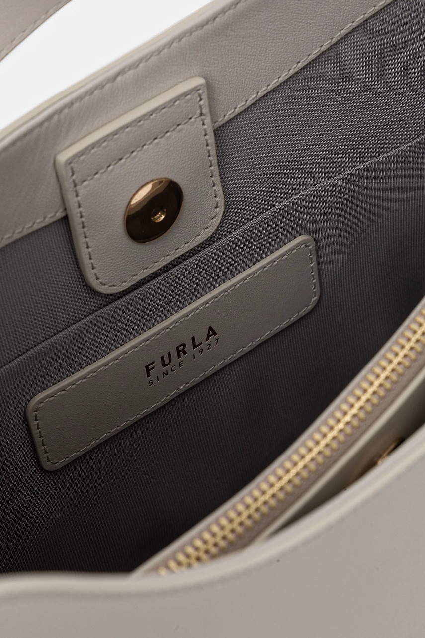 Δερμάτινη τσάντα Furla χρώμα: γκρι, WB01246.BX2045.1704S1007 φωτογραφία