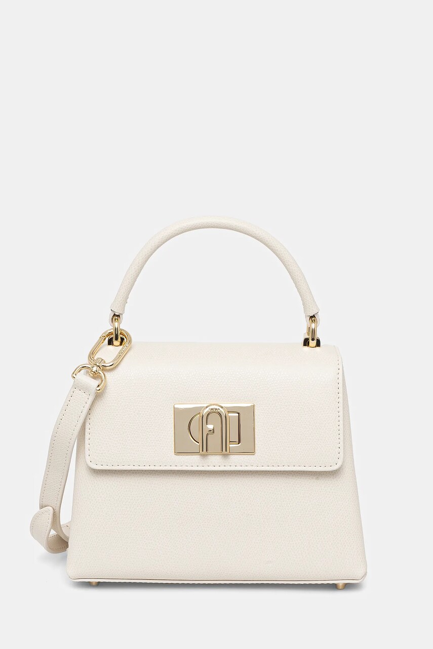 Furla poșetă de piele culoarea bej, WB00109.ARE000.PNN001007