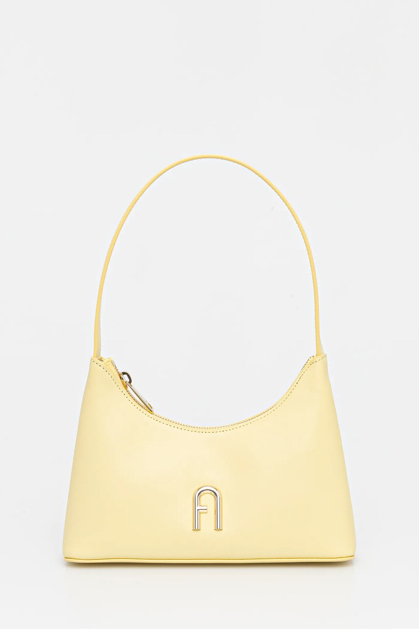 Furla poșetă de piele culoarea galben, WB00863.AX0733.3684S1007